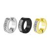 Fashion Diamond-studded Titanium Steel Ear Bar Clasp Stainless Steel Personalized Non-ear-piercing Ear Hook Earrings for Both Men and Women