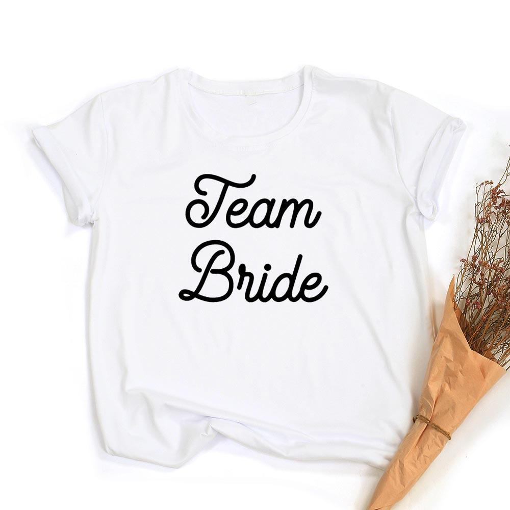 Bride Bachelorette Party Brides Team Maid Of Summer Women T Shirt Casual Wedding Female Tops