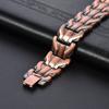 Adjustable Copper Bracelet With Magnetic Vintage Dragon Motif Geometric Design Unisex Jewelry