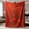 2026 Latest Flannel Blanket A Beautiful Red Plum Blossom Printed Blanket Makes The Perfect Holiday Gift for Both Men And Women, Suitable for Birthdays