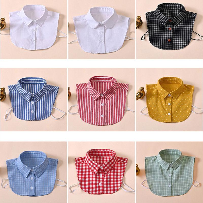 Perfect Match Stripe Fake Collar Shirt Children Print Collares Mujer Cotton Detachable Collar Choker Kids Boys Girls Removable Half Shirt