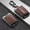 BBKV7 Leather Car Key Cover Case Zinc Alloy Shell Bag For BMW 1 3 5 Series X1 X3 X4 X5 F10 F15 F16 F20 F30 F18 F25 M3 M4 Car stickers
