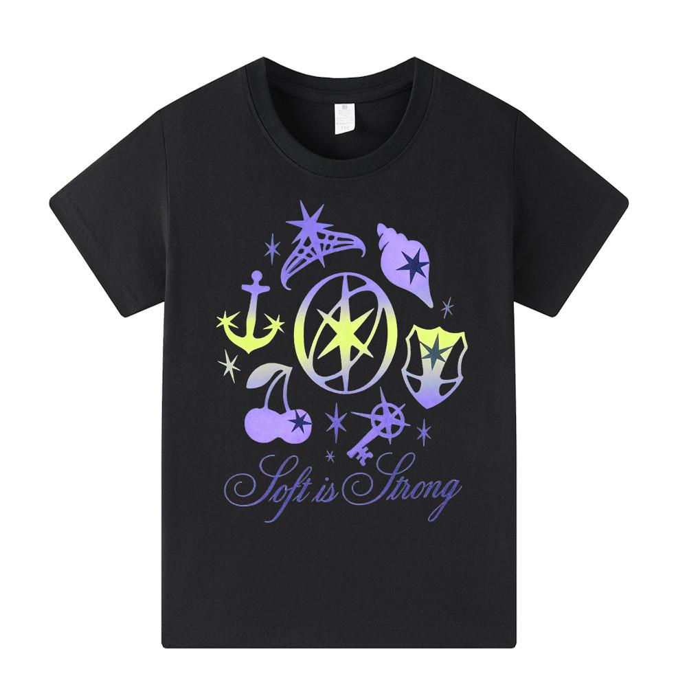 A1314 Colorful Kid Girls KATSEYE Print Short Sleeves T-shirt 100cm