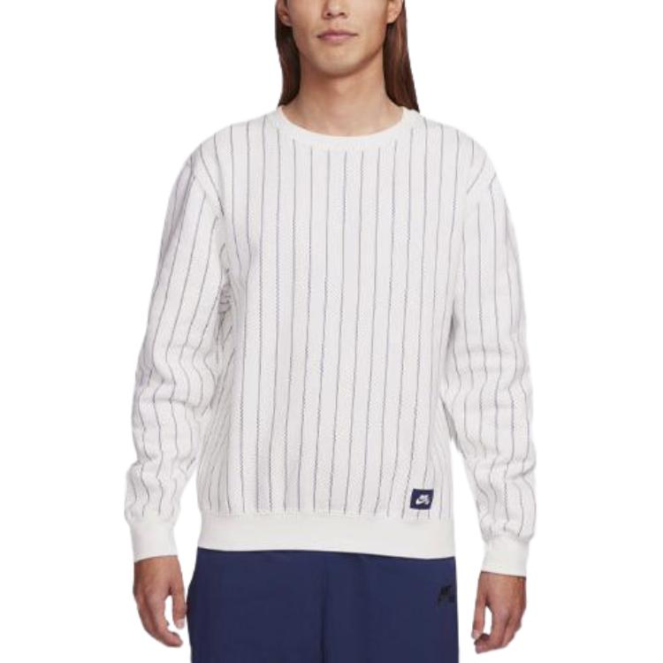 Nike Sweatshirts Unisex White Crew Neck Moderate Regular DH2637-133