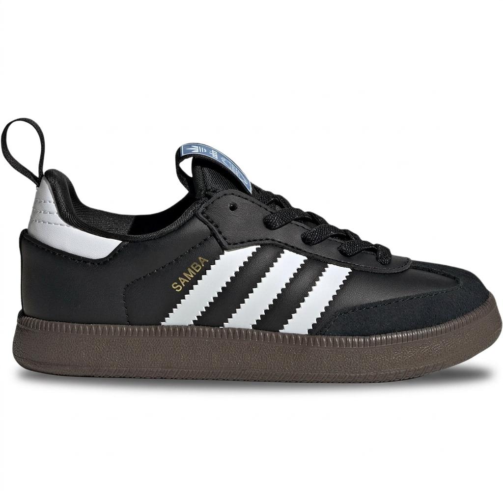 adidas Originals Samba Quickon Vestibilità Comoda Scarpe da Skate Basse per Bambini Scarpe da skate per Bambini Nero Bianco KK2178