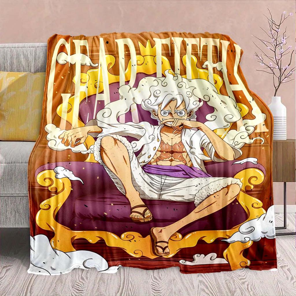 One Piece Anime Flaneldecke - Weich Warm Perfekt für Sofa, Bettwäsche Camping Reisen Büro Heimdekoration -QJY