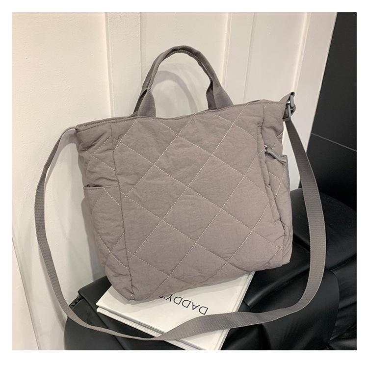 Spring and summer new casual fashion tote bag soft bag Japanese large capacity lightweight shoulder messenger bag shopping bag