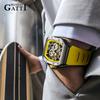 BONEST GATTI Men's Watch Qixi Festival Gift for Boyfriend German Automatic Skeleton Mechanical Luminous Tonneau Watch