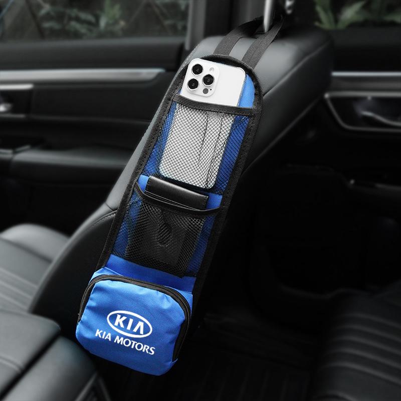2026 Hot Car Sticker Car Seat Side Hanging Bag Mesh Pocket for KIA sportage ceed sorento cerato optima picanto rio soul k3 k5 st