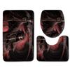 Halloween Bathroom Toilet Three-Piece Floor Mat Doormat Bathroom Carpet