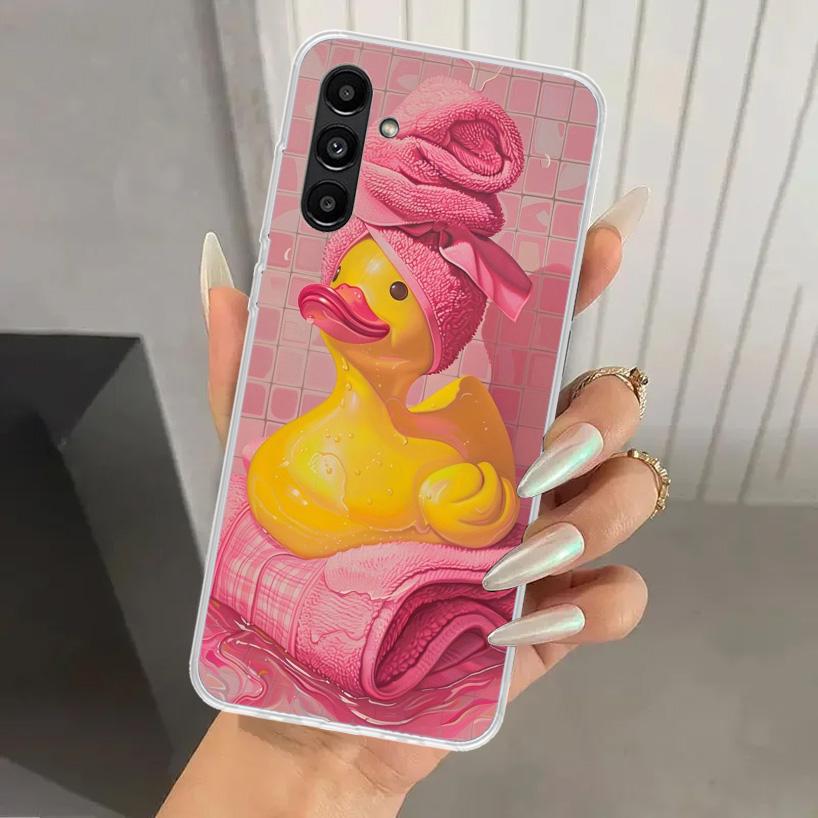 Rubberen Eendjes Zwembad Telefoonhoesje voor Samsung Galaxy A17 A16 A37 A26 A36 A57 A56 A15 A25 A35 A55 A14 A24 A34 A54 A13 A23 A33