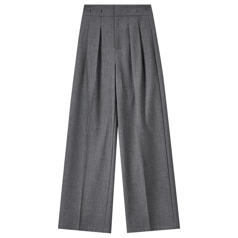 Shangdubila Women's Spring Loose Straight Wide-Leg Casual Pants