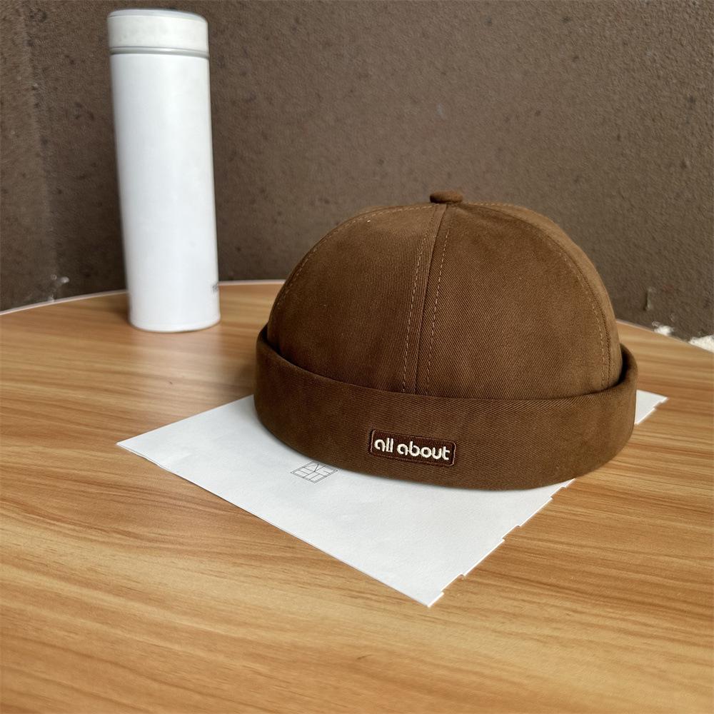 New Retro Protective Melon Hat Men's and Women's Trendy Brand Hip-hop Yuppie Hat Men's Cut Head Without Brim
