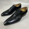 Fashion Men Leather Shoes High Quality Oxford Lace Up Side Metal Buckle Gray Purple Color Matching Handmade Business Office Formal Shoes