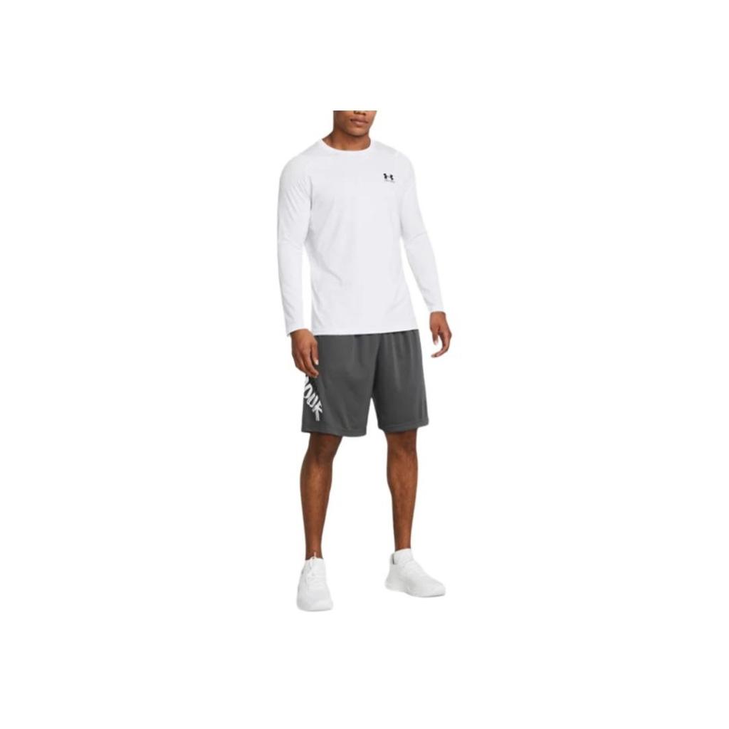 Under Armour Ua Tech™ Letter Lace Mid-Rise Loose Casual Shorts Men Shorts Gray 1383354-025