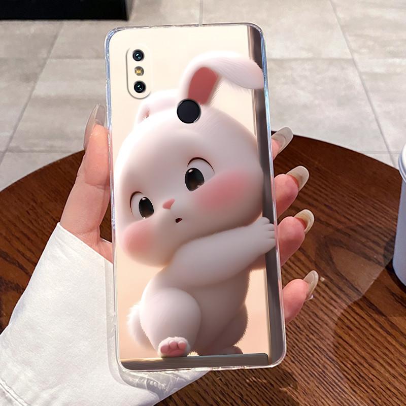 Jelly Casing For Xiaomi Mi A2 Fundas For Xiaomi Mi 6X Capa Clear Silicone Soft TPU Back Cover Cute Cat Rabbit Heart Phone Case