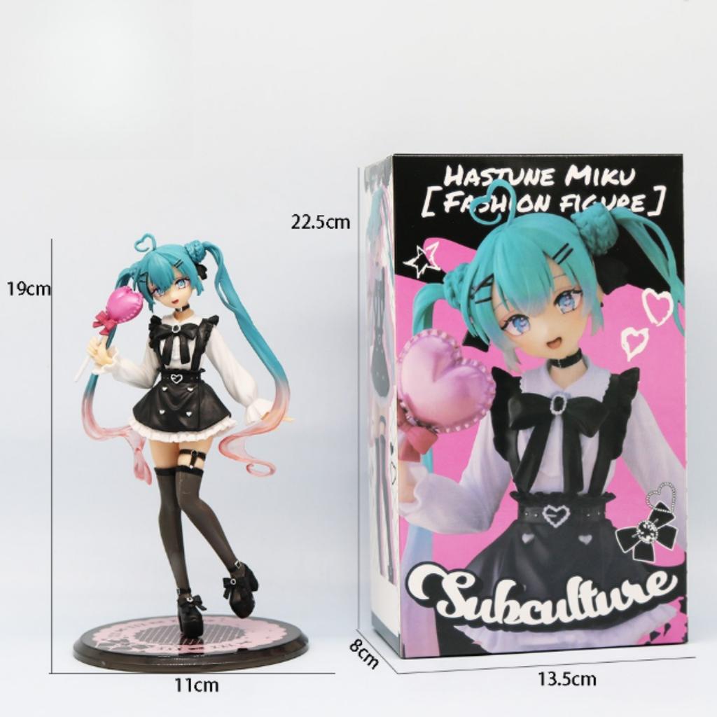 Anime Pequeño Diablo Hatsune Miku Hecho a Mano Pequeño Mapache Chuyin Ángel Oscuro Hecho a Mano Modelo de PVC Adornos Periféricos de Animación