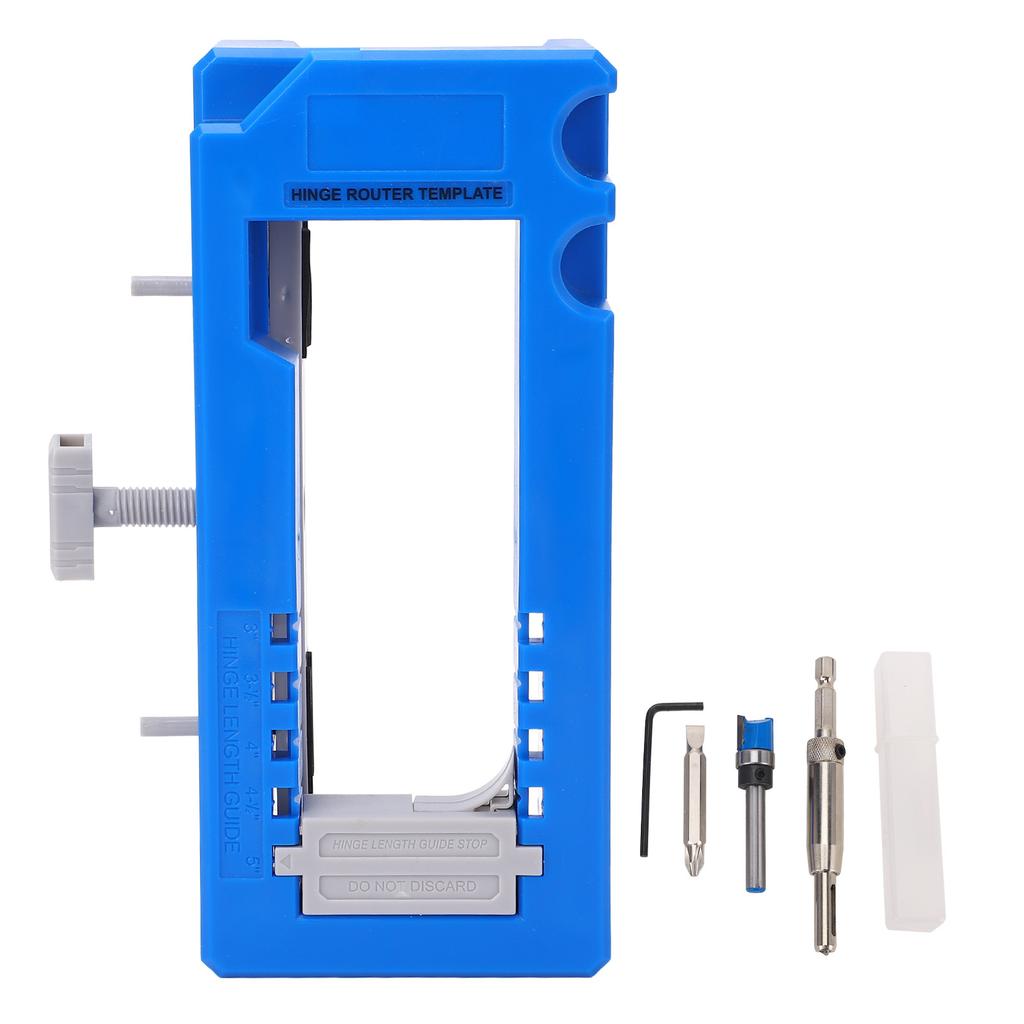 Door Hinge Jig Kit Adjustable Intergrated Router Template Cutting Accessories for Length 35in