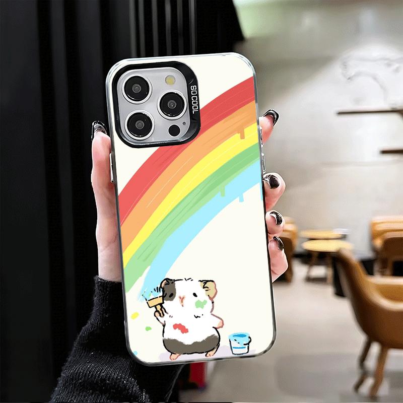 

Cartoon Cute Hamster Shockproof Phone Case for iPhone 17 Air 16 16E 15 Pro Max 14 Plus 13 Mini 12 Back Cover Anti Fall Fundas iPhone 13 Pro Max