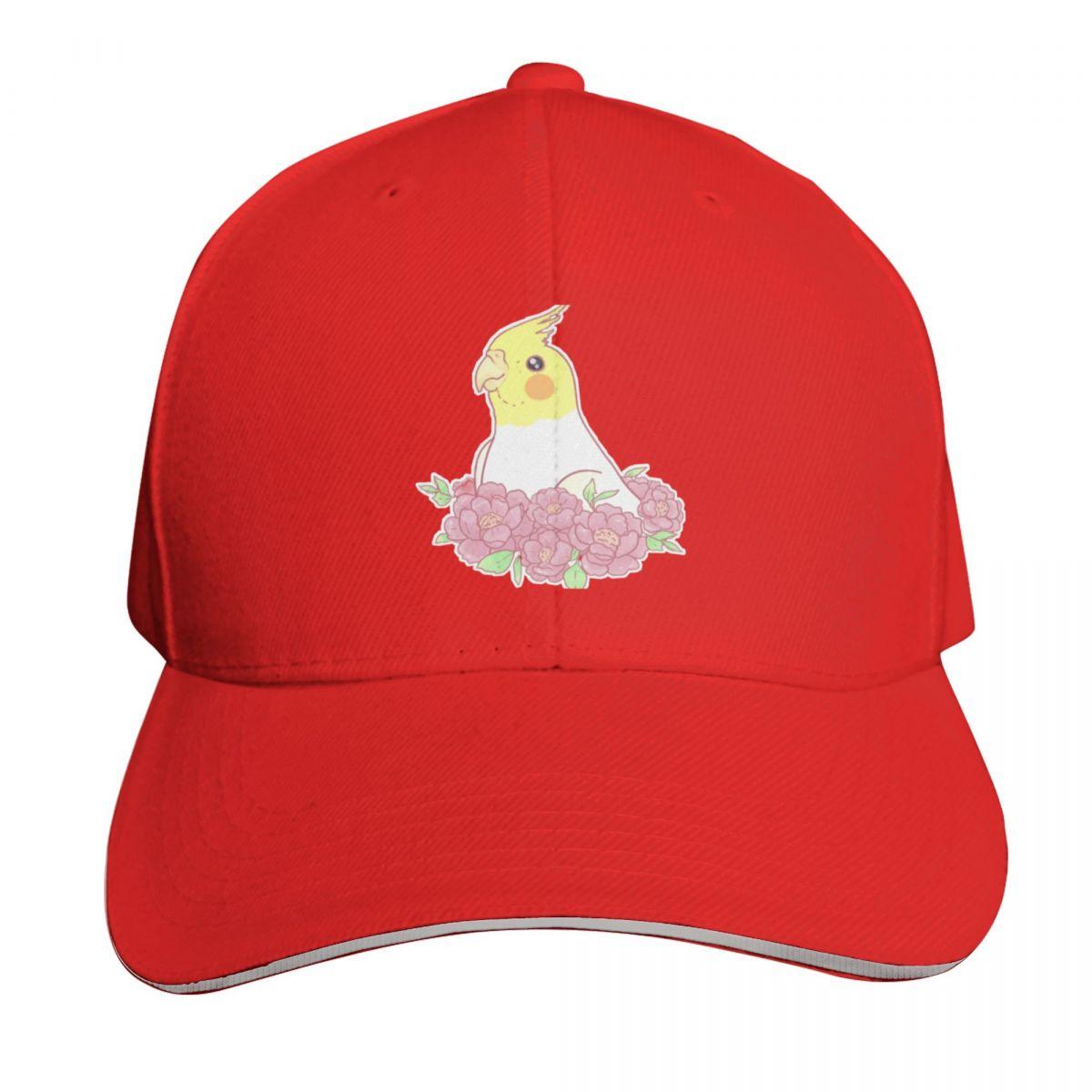 Chubby Cockatiel flowers Baseball Cap tea Hat Custom Cap custom caps Horse Hat Womens Beach Unisexs