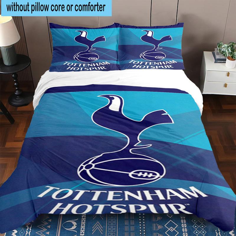 Set Biancheria da Letto Stampato Design Tottenham Hotspur F.C. 3 Pezzi Chiusura Copripiumino Include 1 Copripiumino & 2 Federe Set Biancheria da Letto Decorazioni per la Casa Regali