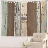Vintage Planks Tapestry Wall Hanging Striped Wood Wall Tapestry Backdrap for Living Room Bedroom Dorm Home Decor Brown and Grey