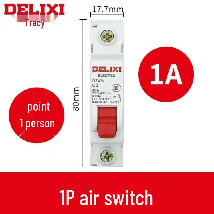 Delixi Air Circuit Breaker: 1P, 2P, 3P, 4P Options for Household and Three-Phase Systems (25A, 32A, 40A, 63A)