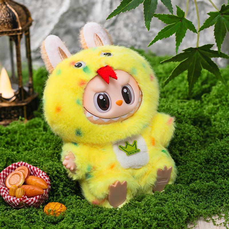 17CM Plush Doll Clothes Outfits For Labubu Cute Animal Cartoon Fashion Style Kawaii Sweater Pants Set Autumn Winter Holiday Gift