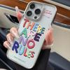 Colorful English Luck Has No Rules Phone Case for iPhone 17 16e 16 15 14 13 12 11 Air Pro Max X 8 7 Plus Luxury Clear Back Cover