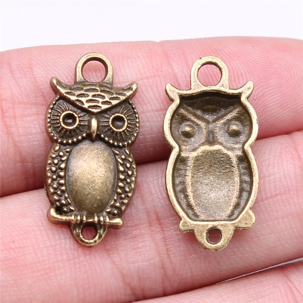 10pcs Connector Charms Tibetan Bronze Silver Color Pendants Vintage Jewelry Making DIY Handmade Craft