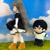 niannyyhouse 15cm Plush Doll High-Top Shoes, for 16 BJD, Doll Dress-Up Accessory, 2 Pairs Set (White + Beige)