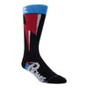 David Bowie Unisex Adult Red Flash Crew Socks