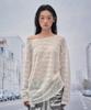 SOMSOC Allie Lace Knitted Top_White