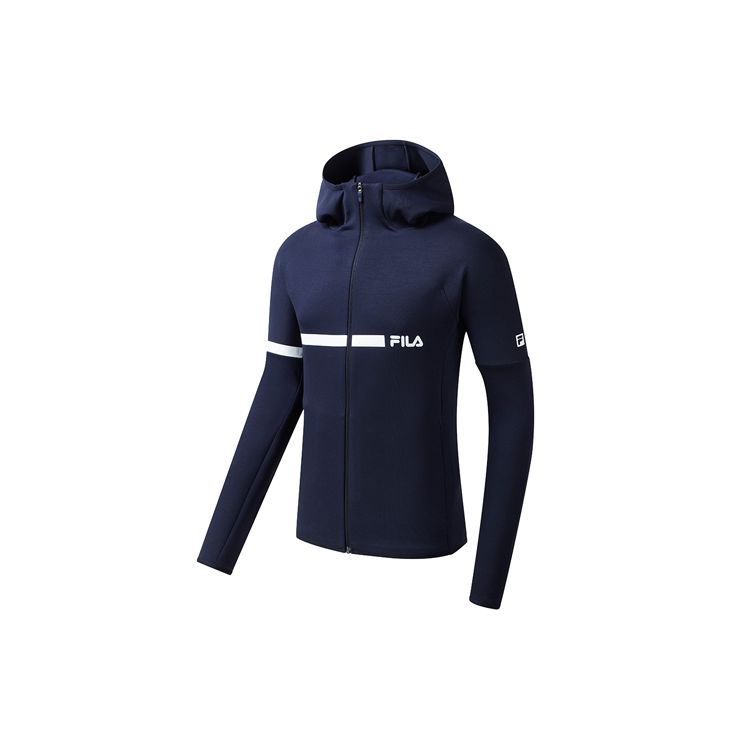 

FILA Slim-Fit Knitted Athletic Shirt Men Tops Royal-Blue A11M111511F-NV