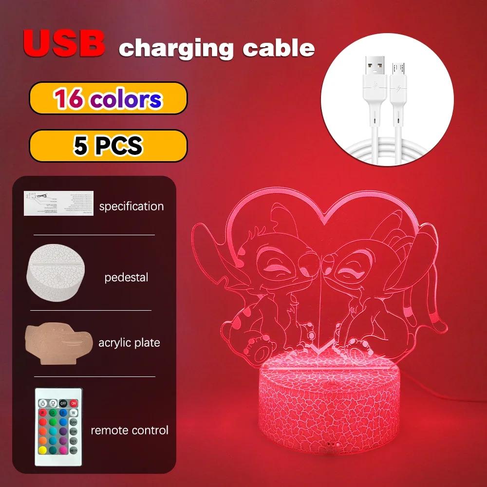 LED Night Ligh Illusion Stitch Lamps Remote Control Smart Touch Home Room Decor Lamp Christmas Valentine's Day Birthday Gifts