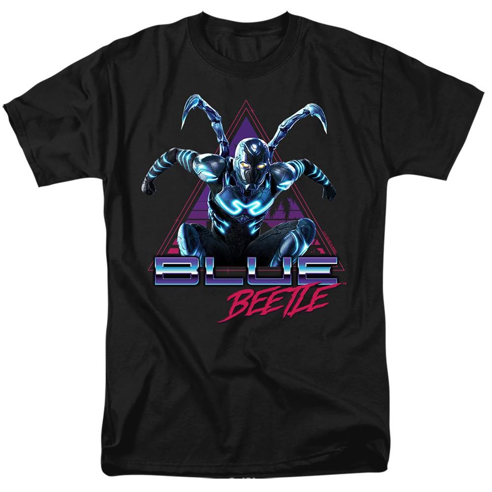 Blue Beetle - Leaping Triangle - Adult Unisex Short Sleeve T-Shirt - Black S