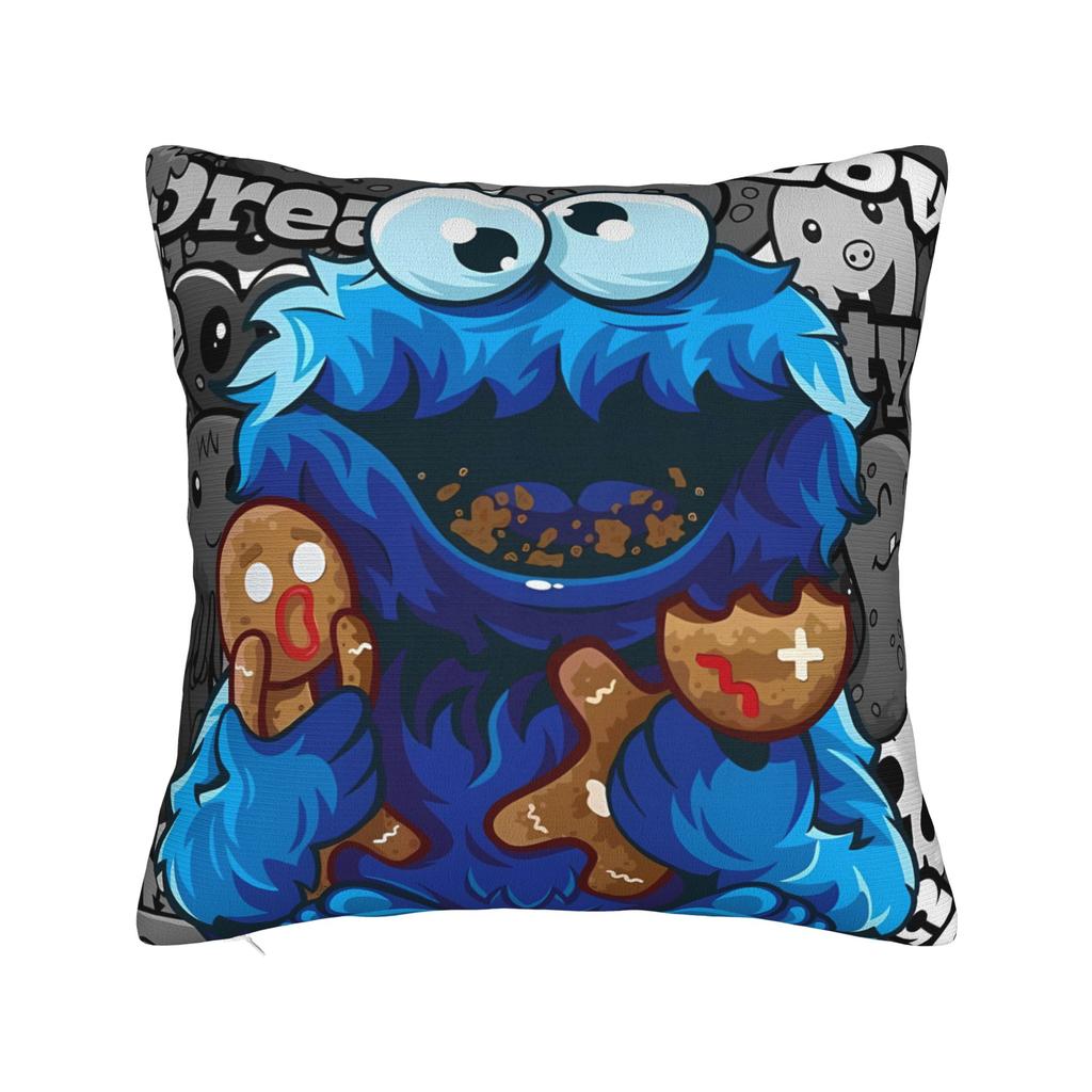 Pillow Cover Cookies Monsters Vintage Pillow Case For Sofa Home Decor Pillowcases