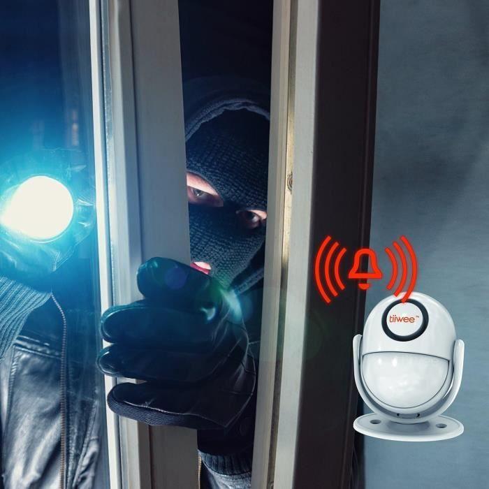 Alarme - tiiwee - a2 - détecteur de mouvement - 120 db - sans fil - extensible