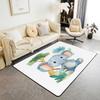 Erosebridal Nursery Jungle Animal Kids Area Rug 4'11" x 3'3" | Safari Elephant Giraffe Carpet for Boys Girls Cartoon Koala Lion Indoor Floor