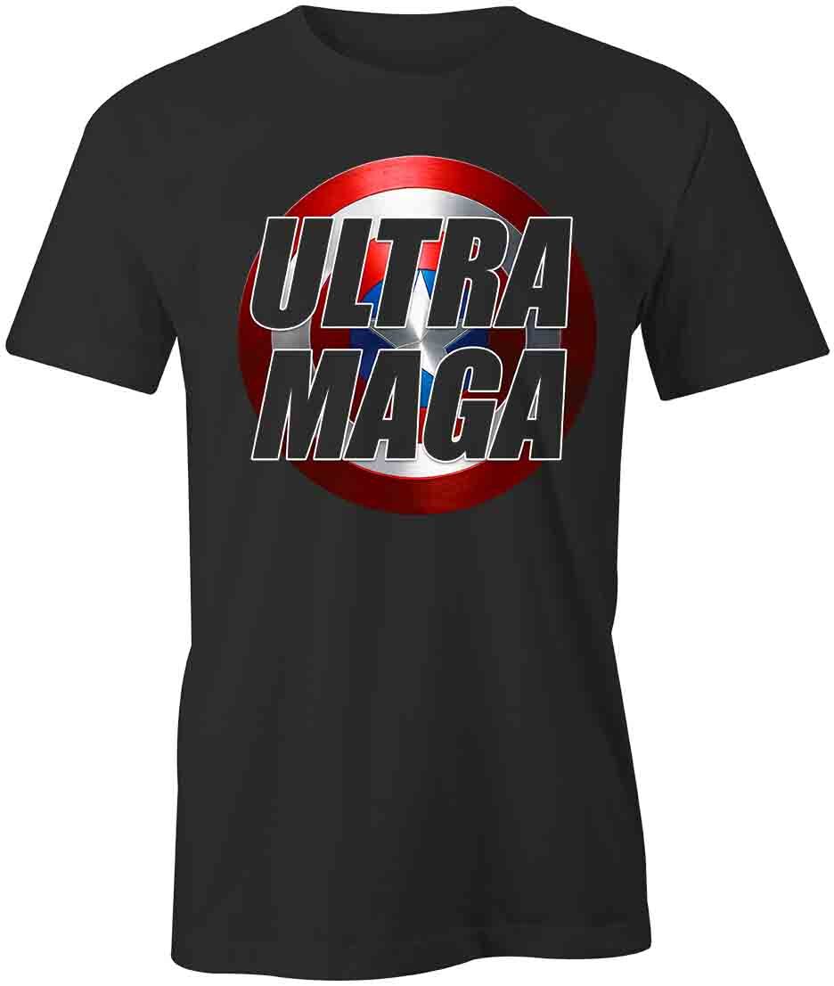 ULTRA MAGA SHIELD TShirt Tee Printed Graphic T-Shirt Gift S1BCB057 POLITICAL XL