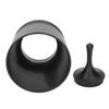 Coffee Powder Picker Aluminum Alloy Ergonomic Coffee Powder Receiver for 51mm 53mm 58mm Portafilter Black