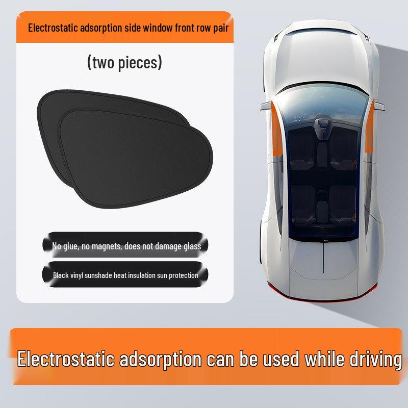 Car Sunshade: Side Window Glass Curtain for Baby Privacy, Sun Protection, and Heat Insulation.