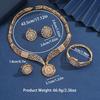 Women's Fashionable Design Metal Earrings, Necklaces, Bracelets, and Ring Sets Suitable for Banquets and Holiday Gifts