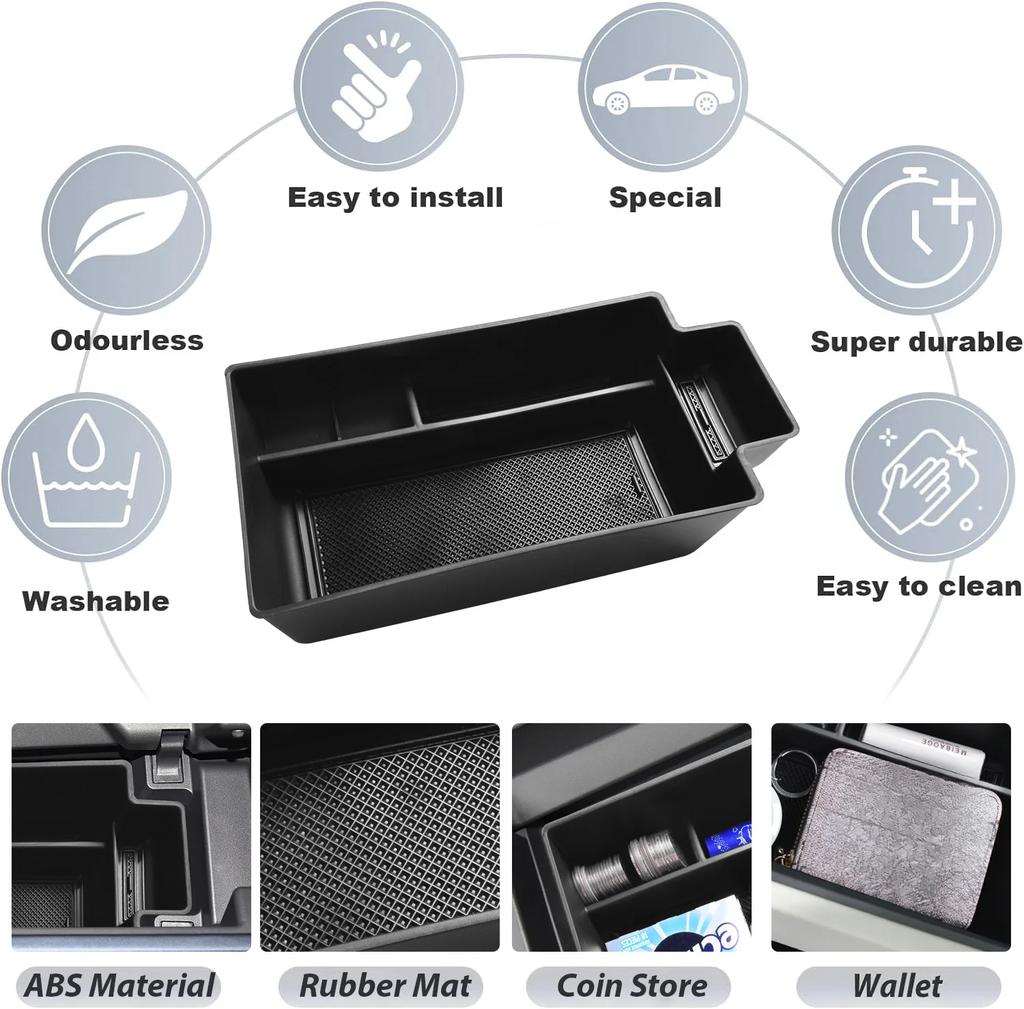 Center Console Organizer for Nissan X-trail Rogue 2025 2025 2025 2025 T33 Armrest Box Storage ABS Accessories Car Storage Box