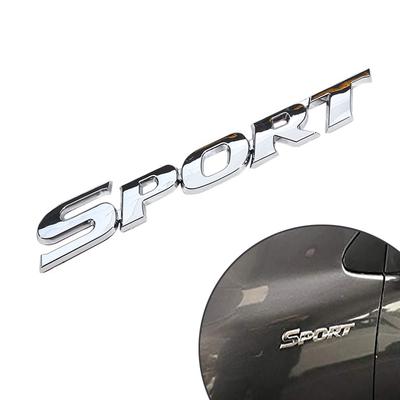3D Chrómové ABS Písmená Auta Logo SPORT Znak Odznak Športové Nálepky Príslušenstvo na Zadný Kufor Auta