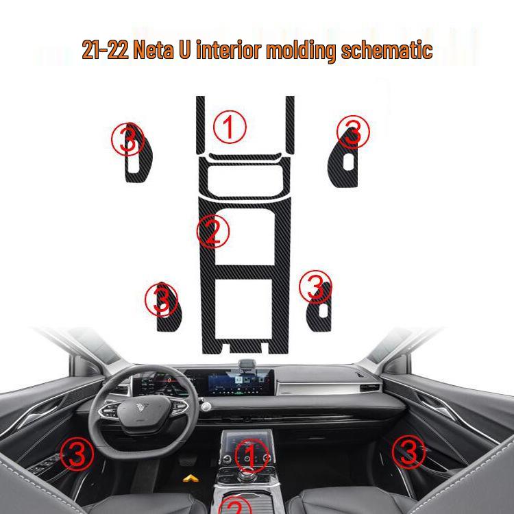 21-22 Neta Upro Interior Film Center Console & Window Lift Decoration Sticker