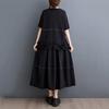 XITAO Patchwork Ruffles O-neck Matching Female Set  GYX1575