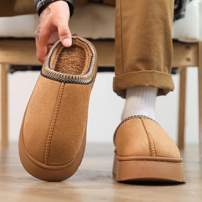 Bequeme warme Winterhausschuhe mit Fleecefutter für Paare - Elegant, warm und bequem, dicke Sohle für drinnen