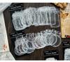 Transparent Glassware Bottle Shape Stickers Sticker Pack Natural Flower Decorative Stickers For Scrapbook Planner Album