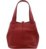 Sankyo Shokai Cube Mini Leather Large Genuine Leather Women's Bag, Capacity, (Red)